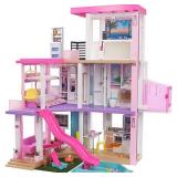 Barbie Dreamhouse (3.75-ft) 3-Story Dollhouse Playset with Pool & Slide, Party Room, Elevator, Puppy Play Area, Customizable Lights & Sounds, 75+ Pieces, Gift for 3 to 7 Year Olds, New for 2021