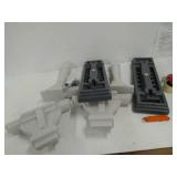 Step2 3-Piece Farmhouse Table & Bench Set | Kids Plastic Play Table | Modern Farmhouse Design, Grey, White