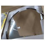 Leafmirror Round Wall Mirror Circle Metal Frame Large Vanity Hanging Decorative Mirrors for Entryway Living Room Bedroom Bathroom Home Modern (Black, 28in)