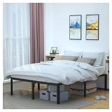 Amazon Basics Heavy Duty Non-Slip Bed Frame with Steel Slats, Easy Assembly - 18"H, (Queen)