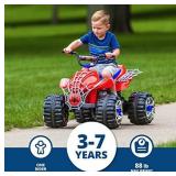 Kid Trax Marvel Spiderman Toddler ATV Ride On Toy, 12 Volt Battery, 3-7 Years, Max Rider Weight 88 lbs, LED Head Lights, Spider-Man Blue