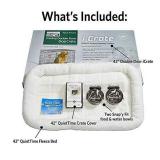 iCrate Dog Crate Starter Kit 42-Inch Dog Crate Kit Ideal for Large Dog Breeds (weighing 71 - 90 Pounds) Includes Dog Crate, Pet Bed, 2 Dog Bowls & Dog Crate Cover
