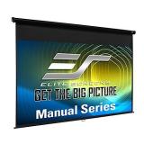 Elite Screens Manual Series, 80-INCH Pull Down Manual Projector Screen with AUTO LOCK, Movie Home Theater 8K / 4K Ultra HD 3D Ready, 2-YEAR WARRANTY, M80UWH, 16:9, Black