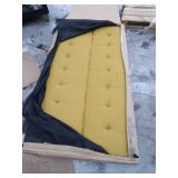 DHP Adley Small Space Modern Convertible, Mustard Yellow Linen Futon