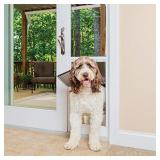 PetSafe 1-Piece Sliding Glass Door for Dogs and Cats - Adjustable 76 13/16 in to 80 11/16 in - Extra-Large, White - No Cutting DIY Installation - Patio Pet Door Great for Apartments and Rentals