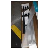 Stander Straight Security Pole, Elderly Tension Mounted Floor to Ceiling Transfer Pole, Bathroom Safety Aid & Standing Support with Padded Handle, Metallic Black