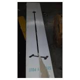 Stander Straight Security Pole, Elderly Tension Mounted Floor to Ceiling Transfer Pole, Bathroom Safety Aid & Standing Support with Padded Handle, Metallic Black