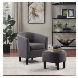 Convenience Concepts Take a Seat Churchill Accent Chair with Ottoman, Multiple Finishes