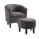 Convenience Concepts Take a Seat Churchill Accent Chair with Ottoman, Multiple Finishes