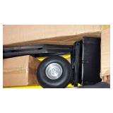 Harper Trucks 700 lb Capacity Glass Filled Nylon Convertible Hand Truck and Dolly with 10" Pneumatic Wheels , Black with yellow handle - PGDYK1635PKD