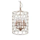 Creative Co-Op Metal Chandelier with Circle Designs & 12 Lights, 23" Round by 38" Height, Gold
