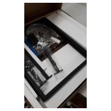 Walker Edison AF18JACSTDW 18 in. Modern Slat Door Side Table, Dark Walnut