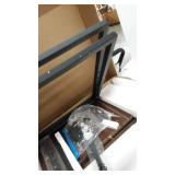 Walker Edison AF18JACSTDW 18 in. Modern Slat Door Side Table, Dark Walnut