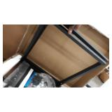 Walker Edison AF18JACSTDW 18 in. Modern Slat Door Side Table, Dark Walnut