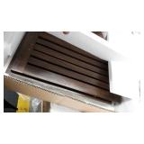 Walker Edison AF18JACSTDW 18 in. Modern Slat Door Side Table, Dark Walnut