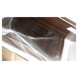 Walker Edison AF18JACSTDW 18 in. Modern Slat Door Side Table, Dark Walnut