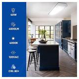 AntLux 4FT LED Flush Mount Puff Lights, 40W 4500LM Linear Light, 4000K Neutral White, 4 Foot Integrated LED Wraparound Ceiling Lighting Fixtures for Kitchen Laundry, Fluorescent Replacement, 4 Pack