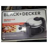 BLACK+DECKER Belgian Flip Waffle Maker 1a+
