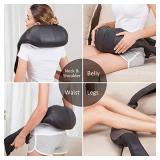 Comfier Shiatsu Neck and Shoulder Massager- Deep Kneading Massage Pillow with Heat