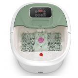 Foot Spa, Foot Bath Massager with Heat, Bubbles, Pumice Stone, Medicine Box, Digital Temperature Control, Red Light, 14 Ergonomic Massage Rollers and Acupressure Massage Points, Fatigue Relief