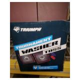 Triumph Tournament Outdoor Washer Toss Game Includes 6 Steel Washers and Easily Transportable