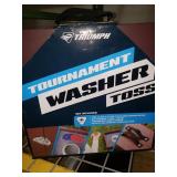 Triumph Tournament Outdoor Washer Toss Game Includes 6 Steel Washers and Easily Transportable