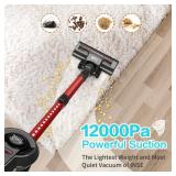 INSE N6 Cordless Vacuum, 12KPa Powerful Vacuum Cleaner with 160W Motor, 4-in-1 Stick Vacuum, Rechargeable Handheld Vacuum Cleaner for Home Hard Floor Carpet Pet Hair