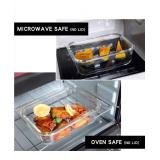 10-Pack Two Size(34 Oz,12 Oz) Lightweight Glass Food Container for Meal Prep,Durable Leakproof Lids Grey Blue Lunch