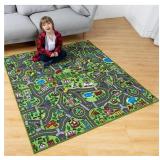 JOYIN 2 Pack Playmat City Life Carpet Playmat for Kids Age 3+, Jumbo Play Room Rug, City Pretend Play