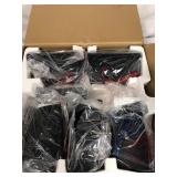 Acoustic Audio by Goldwood Bluetooth 5.1 Surround Sound System with LED Light Display, FM Tuner, USB and SD Card Inputs - 6-Piece Home Theater Speaker Set, Includes Remote Control - AA5400 Black