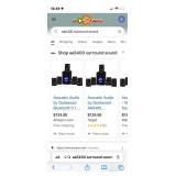 Acoustic Audio by Goldwood Bluetooth 5.1 Surround Sound System with LED Light Display, FM Tuner, USB and SD Card Inputs - 6-Piece Home Theater Speaker Set, Includes Remote Control - AA5400 Black