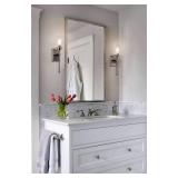 XiNBEi Lighting Wall Sconce 1 Light Sconces Wall Lighting with Glass, Modern Bathroom Vanity Light Brushed Nickel Finish XB-W1227-BN