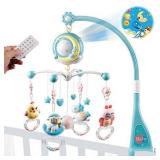 YuanLeBao Baby Mobile for Crib Musical Toy,Baby Toy with Remote Control,Crib Toys with Night Light and Music,Touch Control Toys,Projection,