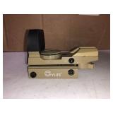 CVLIFE 1X22X33 Red Green Dot Gun Sight Scope Reflex Sight with 20mm Rail, Sand Colored