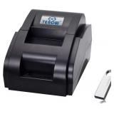TEROW XP-D58IIIB Thermal Receipt Printer Portable USB Desktop Pos Printer 58mm Compatiable with ESC/POS Command Small Barcode Bill Printer for Kitchen/Restaurant/Supermarket/Support Win 7/8/Linux/Mac