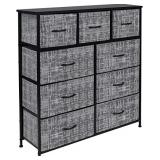 Sorbus 9 Drawers Dresser - Furniture Storage Chest Organizer Bedroom Unit - Gray Gray & in Black