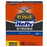 Hefty Strong Trash Can Liners - 33 Gallon, 48 Bags