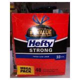 Hefty Strong Trash Can Liners - 33 Gallon, 48 Bags