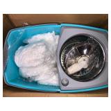 Tsmine Spin Mop Bucket System Stainless Steel Deluxe 360 Spinning Mop Bucket Floor Cleaning System with 6 Microfiber Replacement Head Refills,61"Extended Handle, 2x Wheel for Home Cleaning - MINT