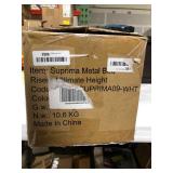 DormCo Suprima Ultimate Height Bed Risers - Carbon Steel - White