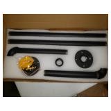 OROPY Industrial Pipe Clothes Rack 38.4", Heavy Duty Detachable Wall Mounted Black Iron Garment Bar, Multi-purpose Hanging Rod for Closet Storage, Black (Two Base) (2 PACK)