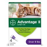Advantage II Flea Prevention for Large Cats, 4 Monthly Treatments