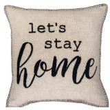 Couch Throw Pillow, âLetâs Stay Homeâ