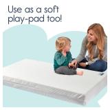 hiccapop Pack and Play Mattress Pad [Dual Sided] w/Firm Side (for Babies) & Soft Memory Foam Side (for Toddlers) | Memory Foam Play Yard Mattress | Playard Matress Fits (38"x26") Pack N Play Playpens