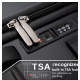 Coolife Luggage Expandable(only 28") Suitcase PC+ABS Spinner Built-In TSA lock 20in 24in 28in Carry on