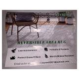 Jaynets Reversible Mats, Plastic Straw Rug, Modern Area Rug, Large Floor Mat and Rug for Outdoors, RV, Patio, Backyard, Deck, Picnic, Beach, Trailer, Camping Sold by Jaynets (Blue, 69)