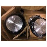 Cook N Home 02414 10 Piece Nonstick Ceramic Coating Cookware set, Black