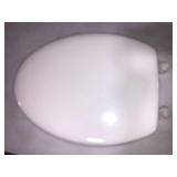 Mayfair Lift off Elongated Enameled Wood Toilet Seat in White