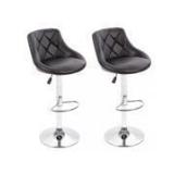Counter Height Bar Stools Set Of 2 Barstools Swivel Stool Height Adjustable B...