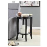American Heritage Round End Table with Shelf